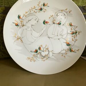 Decorative Plate with Colorful Bird Design- Rosenthal China